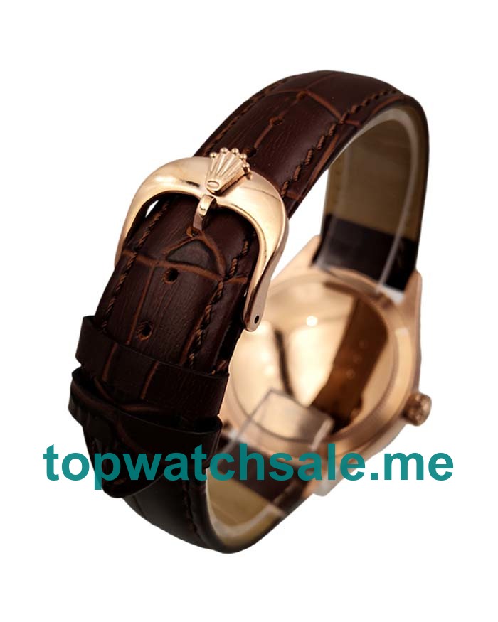 Replica Rolex Cellini 50515 UK - 39MM Rose Gold Male Rolex Cellini Replica Watches - Blingwatches.co.uk