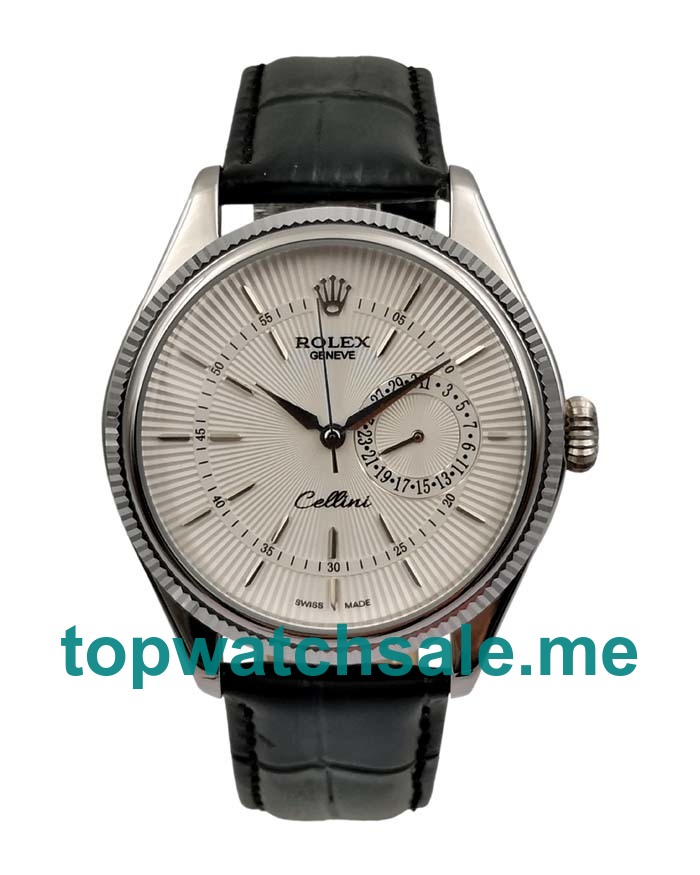 Replica Rolex Cellini 50519 UK - 39MM Steel Male Rolex Cellini Replica Watches - Blingwatches.co.uk