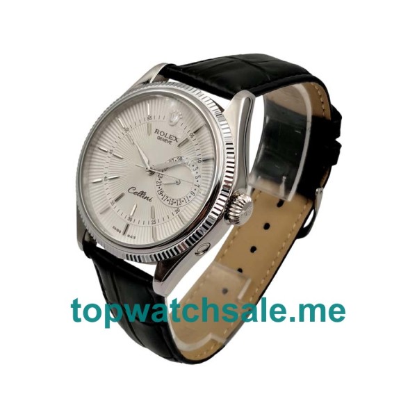 Replica Rolex Cellini 50519 UK - 39MM Steel Male Rolex Cellini Replica Watches - Blingwatches.co.uk