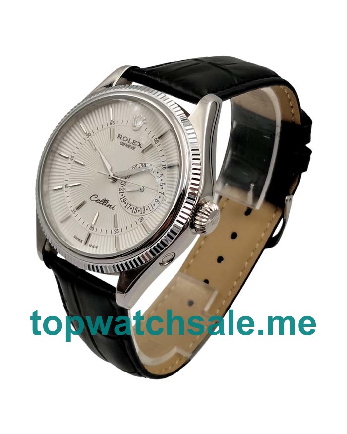 Replica Rolex Cellini 50519 UK - 39MM Steel Male Rolex Cellini Replica Watches - Blingwatches.co.uk
