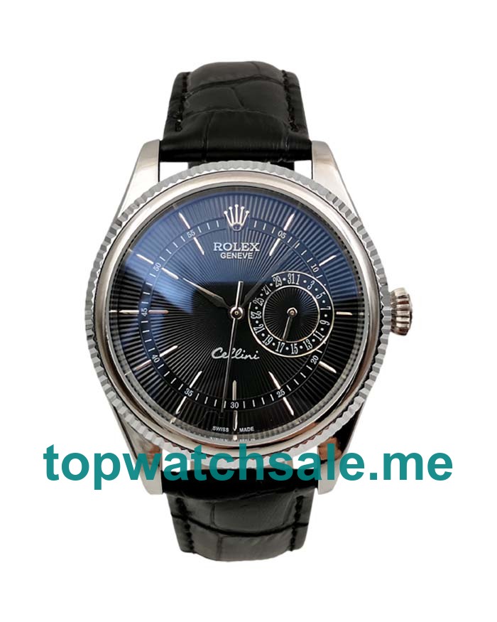 Replica Rolex Cellini 50519 UK - 39MM Steel Male Rolex Cellini Replica Watches - Blingwatches.co.uk