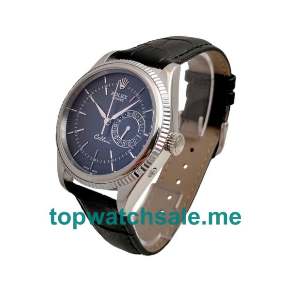 Replica Rolex Cellini 50519 UK - 39MM Steel Male Rolex Cellini Replica Watches - Blingwatches.co.uk