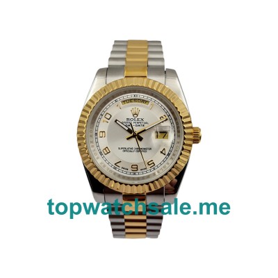 Replica Rolex Day-Date II 218238 UK- 41MM Steel & Yellow Gold Male Rolex Day-Date II Replica Watches - Blingwatches.co.uk