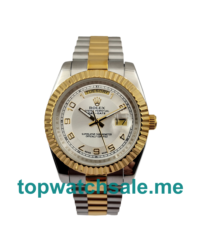 Replica Rolex Day-Date II 218238 UK- 41MM Steel & Yellow Gold Male Rolex Day-Date II Replica Watches - Blingwatches.co.uk