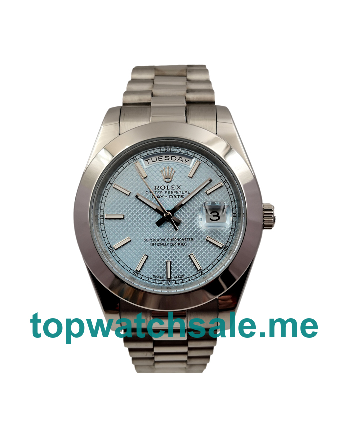 Replica Rolex Day-Date 228206 UK- 41MM Steel Male Rolex Day-Date Replica Watches - Blingwatches.co.uk