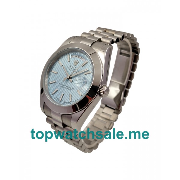 Replica Rolex Day-Date 228206 UK- 41MM Steel Male Rolex Day-Date Replica Watches - Blingwatches.co.uk