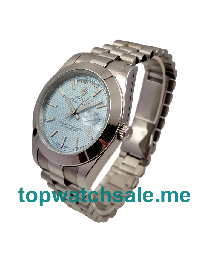 Replica Rolex Day-Date 228206 UK- 41MM Steel Male Rolex Day-Date Replica Watches - Blingwatches.co.uk