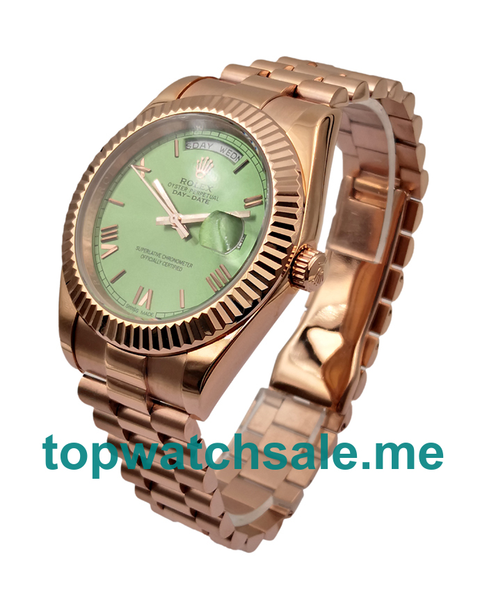 Replica Rolex Day-Date 228235 UK - 40MM Rose Gold Male Rolex Day-Date Replica Watches - Blingwatches.co.uk