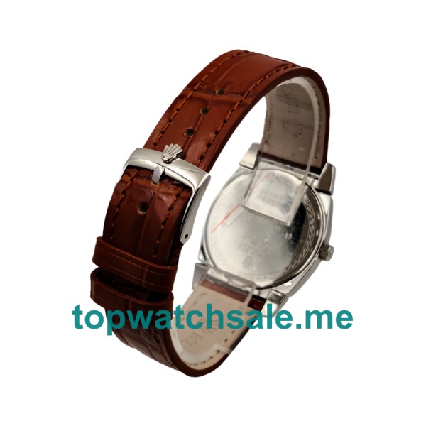 Replica Rolex Cellini 5330 UK - 36MM White Gold Male Rolex Cellini Replica Watches - Blingwatches.co.uk