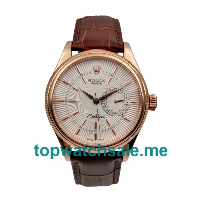 Replica Rolex Cellini 50515 UK - 39MM Rose Gold Male Rolex Cellini Replica Watches - Blingwatches.co.uk