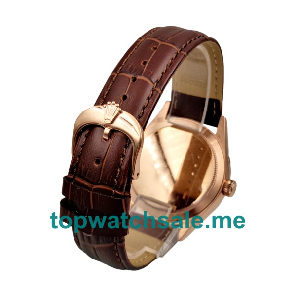 Replica Rolex Cellini 50515 UK - 39MM Rose Gold Male Rolex Cellini Replica Watches - Blingwatches.co.uk