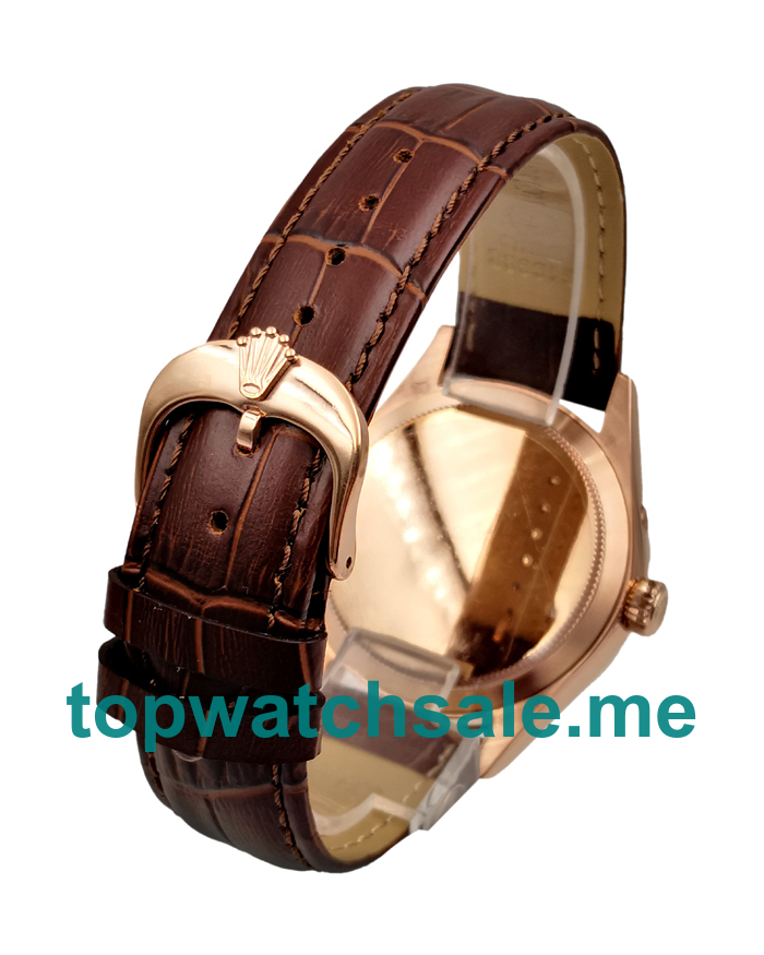 Replica Rolex Cellini 50515 UK - 39MM Rose Gold Male Rolex Cellini Replica Watches - Blingwatches.co.uk