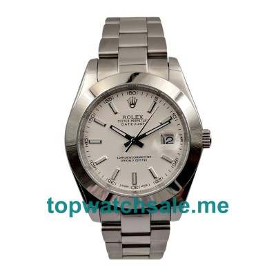 Replica Rolex Datejust 126300 UK - 41MM White Gold Male Rolex Datejust Replica Watches - Blingwatches.co.uk