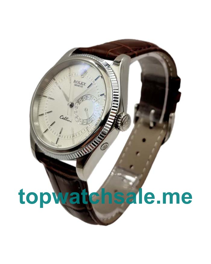 Replica Rolex Cellini 50519 UK - 39MM Steel Male Rolex Cellini Replica Watches - Blingwatches.co.uk