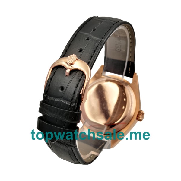 Replica Rolex Cellini 50505 UK - 39MM Rose Gold Male Rolex Cellini Replica Watches - Blingwatches.co.uk