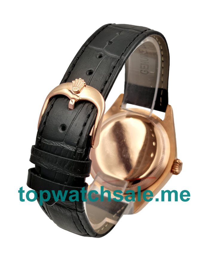 Replica Rolex Cellini 50505 UK - 39MM Rose Gold Male Rolex Cellini Replica Watches - Blingwatches.co.uk