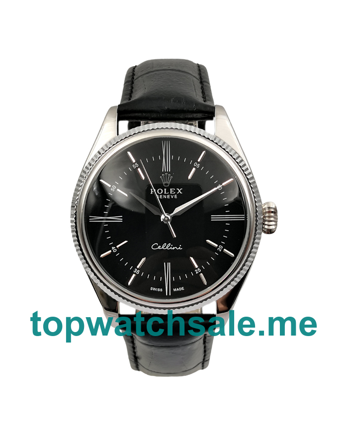 Replica Rolex Cellini 50509 UK - 39MM Steel Male Rolex Cellini Replica Watches - Blingwatches.co.uk