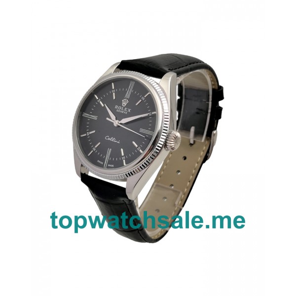 Replica Rolex Cellini 50509 UK - 39MM Steel Male Rolex Cellini Replica Watches - Blingwatches.co.uk
