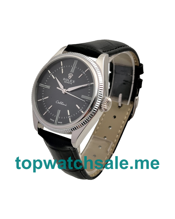 Replica Rolex Cellini 50509 UK - 39MM Steel Male Rolex Cellini Replica Watches - Blingwatches.co.uk