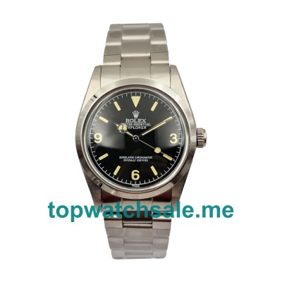 Replica Rolex Explorer 6610 UK - 36MM Steel Male Rolex Explorer Replica Watches - Blingwatches.co.uk
