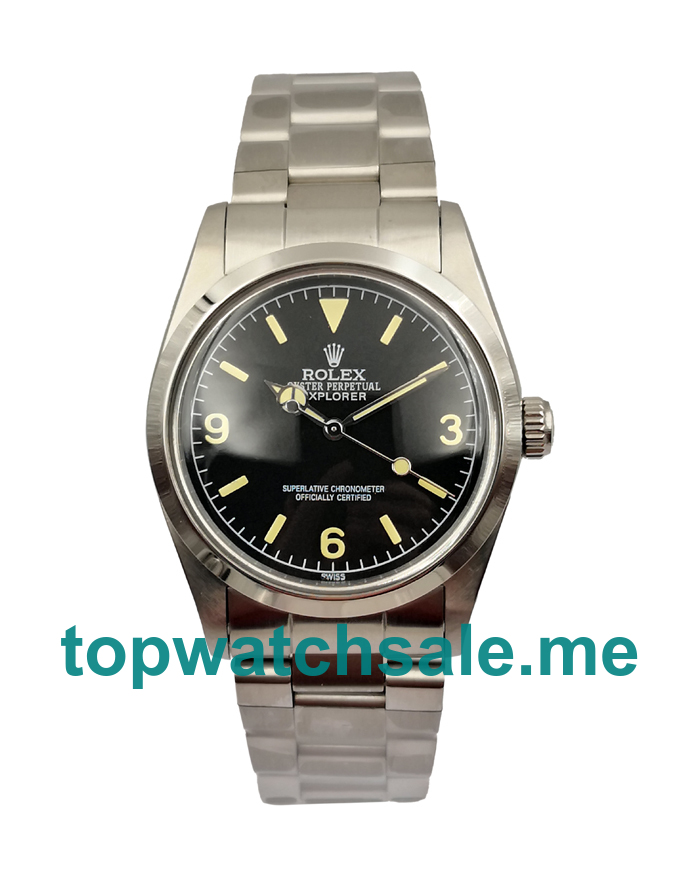 Replica Rolex Explorer 6610 UK - 36MM Steel Male Rolex Explorer Replica Watches - Blingwatches.co.uk