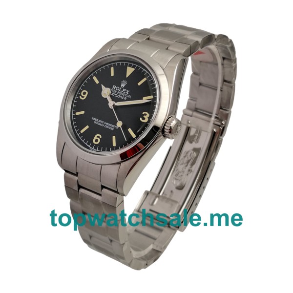 Replica Rolex Explorer 6610 UK - 36MM Steel Male Rolex Explorer Replica Watches - Blingwatches.co.uk