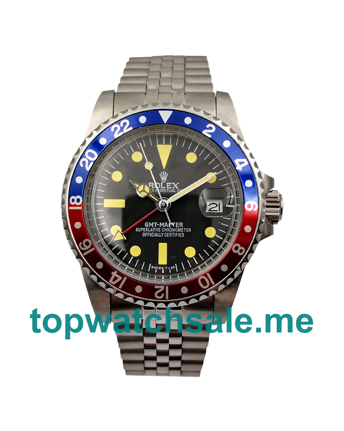 Replica Rolex GMT-Master 16750 UK - 40MM Steel Male Rolex GMT-Master Replica Watches - Blingwatches.co.uk