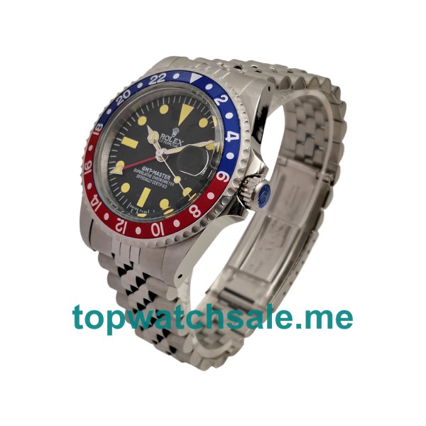 Replica Rolex GMT-Master 16750 UK - 40MM Steel Male Rolex GMT-Master Replica Watches - Blingwatches.co.uk