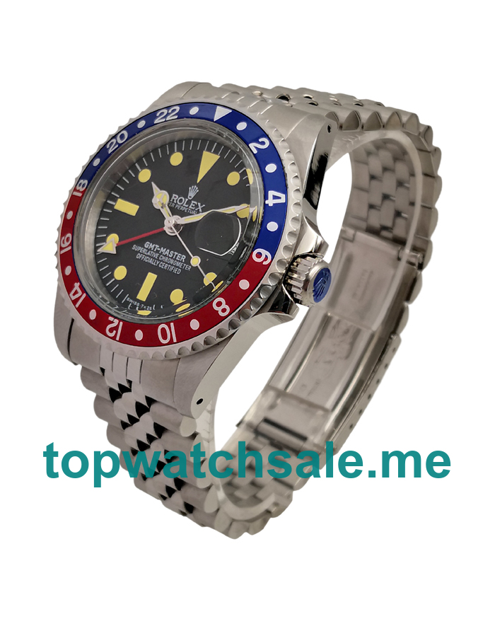 Replica Rolex GMT-Master 16750 UK - 40MM Steel Male Rolex GMT-Master Replica Watches - Blingwatches.co.uk