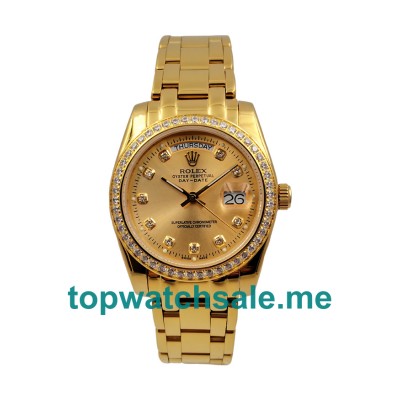Replica Rolex Day-Date 18038 UK - 36MM Gold Male Rolex Day-Date Replica Watches - Blingwatches.co.uk