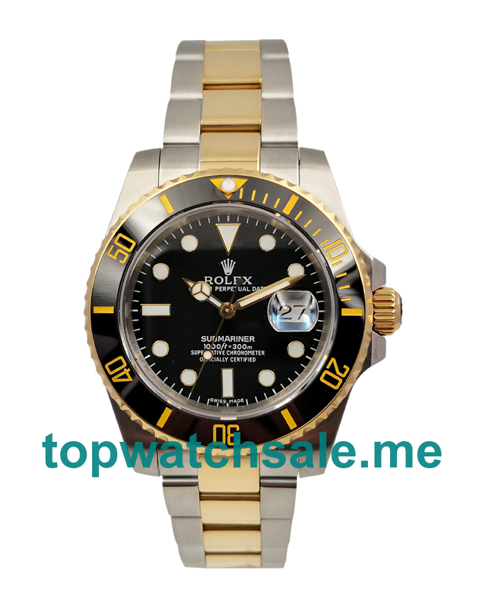 Replica Rolex Submariner 116613 LN UK - 40MM Gold & Steel Male Rolex Submariner Replica Watches - Blingwatches.co.uk