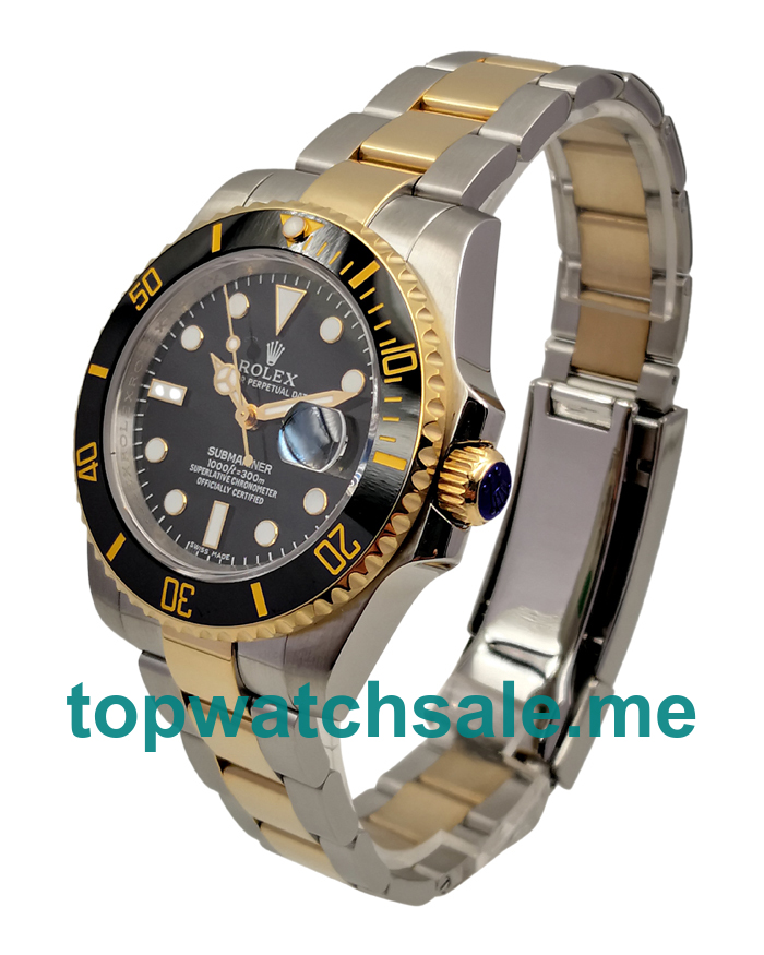 Replica Rolex Submariner 116613 LN UK - 40MM Gold & Steel Male Rolex Submariner Replica Watches - Blingwatches.co.uk