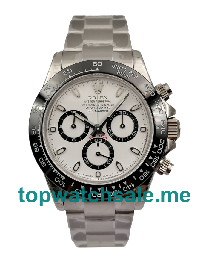 Replica Rolex Daytona 116500 UK - 40MM Steel Male Rolex Daytona Replica Watches - Blingwatches.co.uk