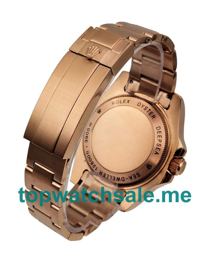 Replica Rolex Sea-Dweller Deepsea 126660 UK - 44MM Rose Gold Male Rolex Sea-Dweller Deepsea Replica Watches - Blingwatches.co.uk