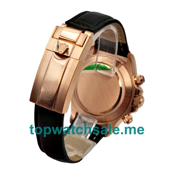 Replica Rolex Daytona 116515 UK - 40MM Rose Gold Male Rolex Daytona Replica Watches - Blingwatches.co.uk