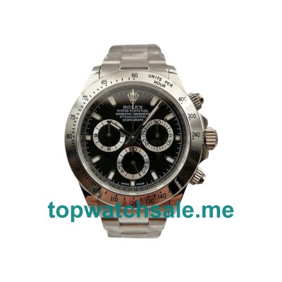 Replica Rolex Daytona 116520 UK - 40MM Steel Male Rolex Daytona Replica Watches - Blingwatches.co.uk