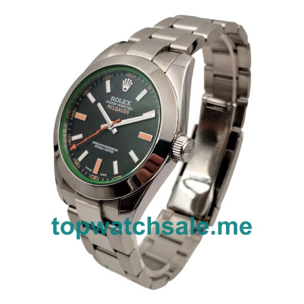 Replica Rolex Milgauss 116400 GV UK - 40MM Steel Men Rolex Milgauss Replica Watches - Blingwatches.co.uk