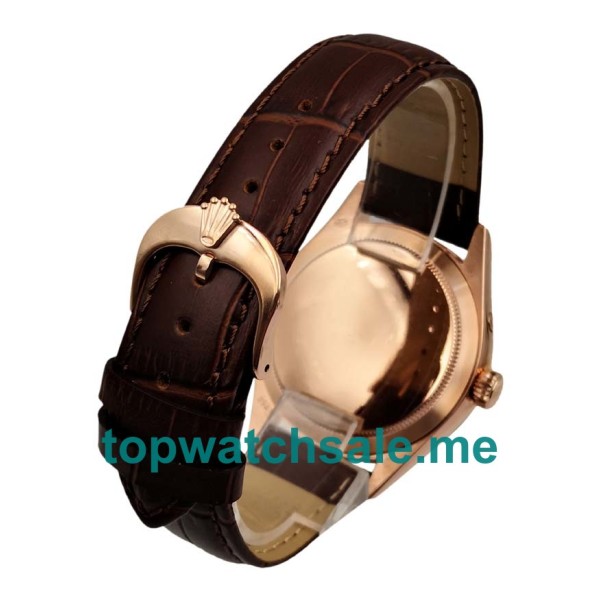 Replica Rolex Cellini 50535 UK - 39MM Rose Gold Male Rolex Cellini Replica Watches - Blingwatches.co.uk