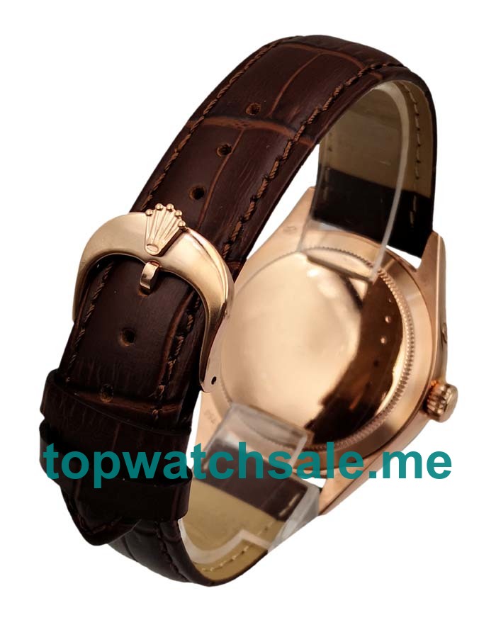 Replica Rolex Cellini 50535 UK - 39MM Rose Gold Male Rolex Cellini Replica Watches - Blingwatches.co.uk